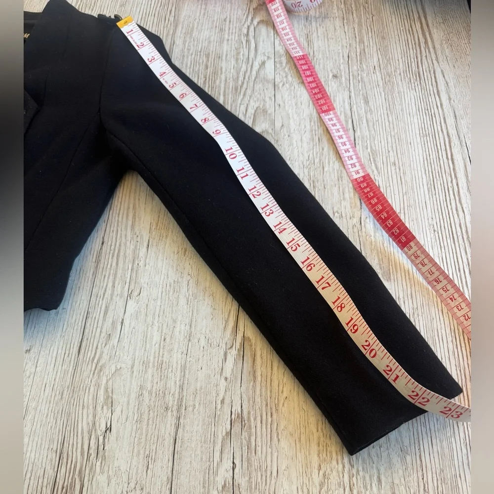 H&M Military Inspired Black Jacket Blazer 6